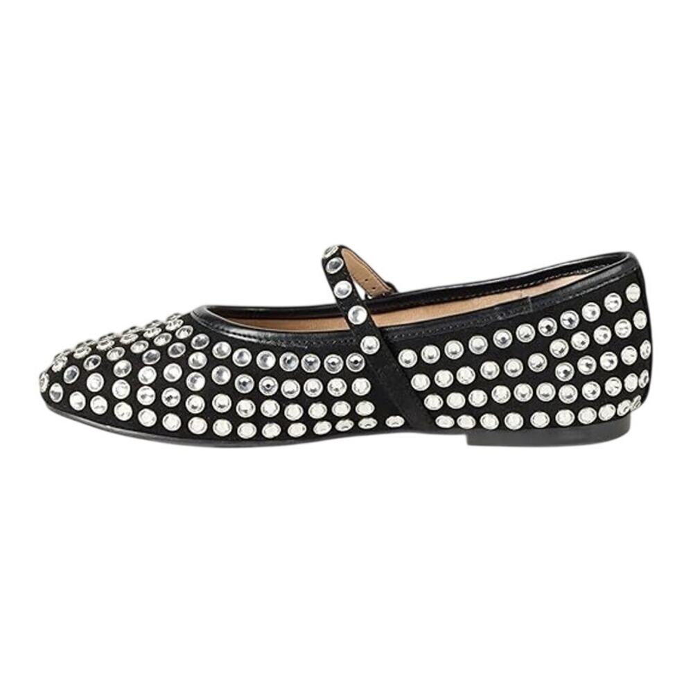 BRAND NEW ~ NWT ~ The Drop Black Studded Katy Mary Jane Flat ~ Women's 6 1/2 - Picture 2 of 6
